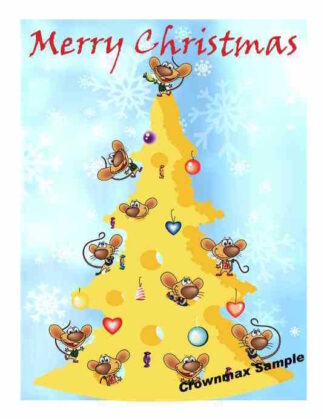 1227 Mice Playing in a Cheese Christmas Tree