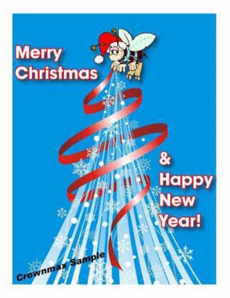 Personalized Merry Christmas Bee Cards