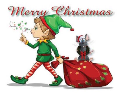 1277 Custom Christmas Elf Cards for Cheerful Greetings