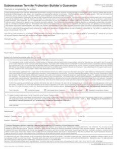 Npma 99a forms for termite protection