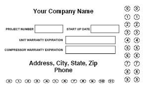 warranty date label