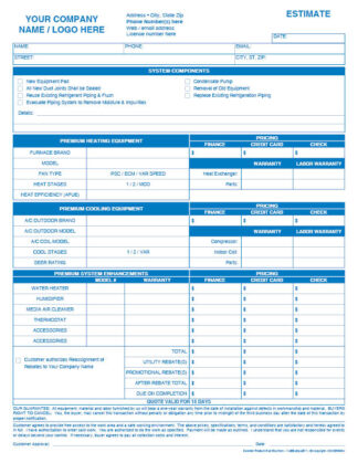 2910 PREVIEW HVAC Service Estimate