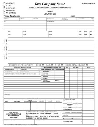 3010 Preview HVAC Work Order Invoice