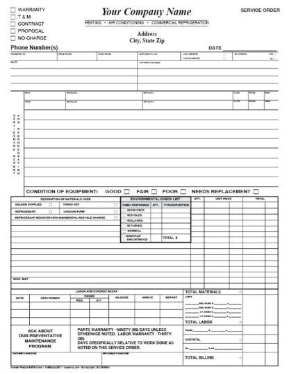 3010 preview hvac work order invoice