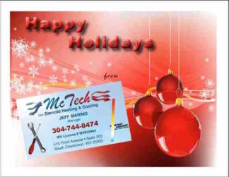 3470H Economical Custom Holiday HVAC Postcards