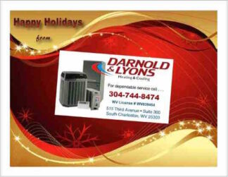 3471H Economical Custom Holiday HVAC Postcards