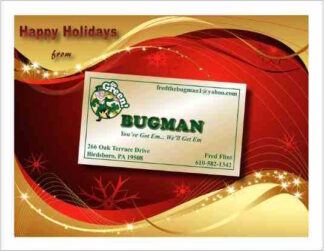 3471P Economical Custom Holiday Pest Postcards