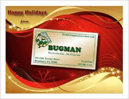 3471P Economical Custom Holiday Pest Postcards